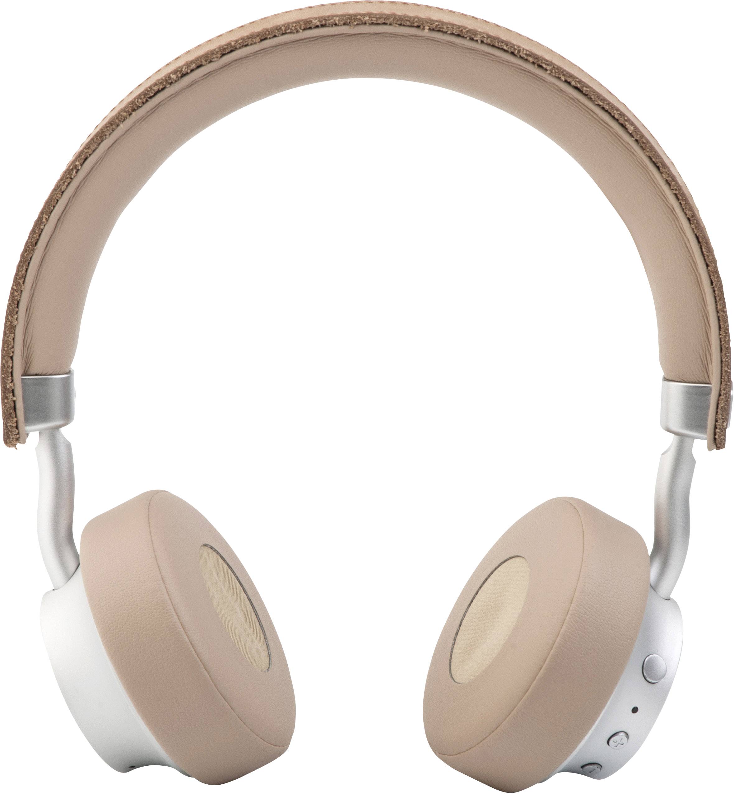 HER HF8 On-ear headset Bluetooth® (1075101), Corded (1075100) Beige, Silver Volume control