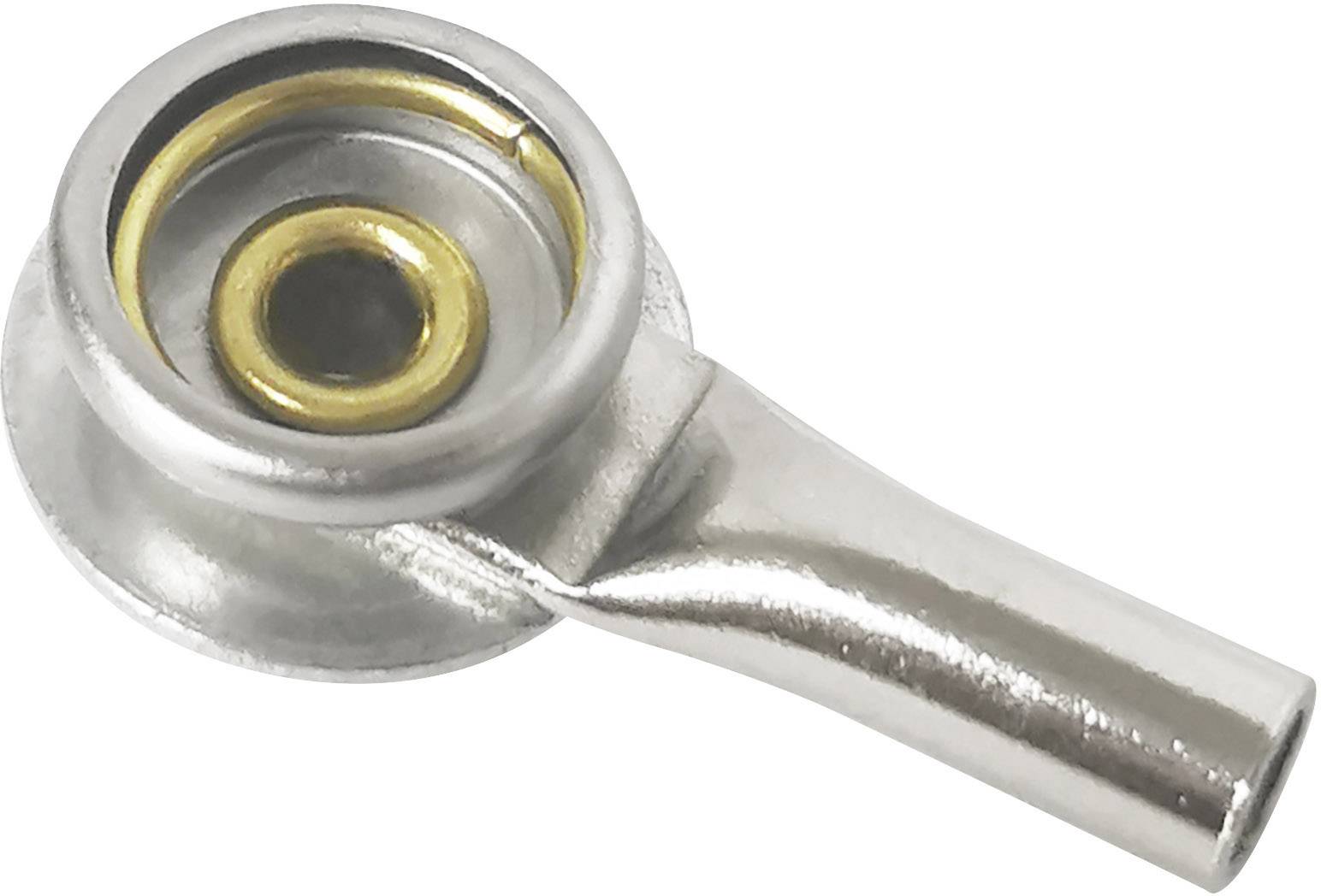 A silver metal component with a circular opening and a golden inner component. It could be a mechanical part.