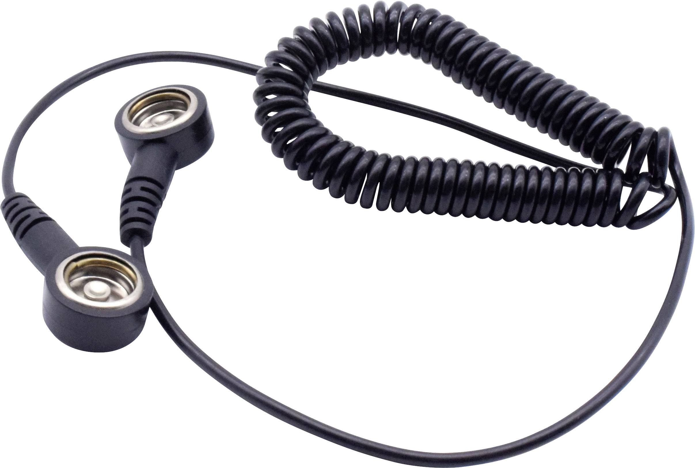 Quadrios ESD earth cable 1.80 m 10 mm stud and socket