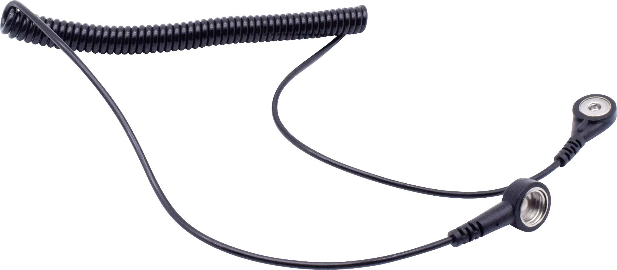 Quadrios ESD earth cable 1.80 m 10 mm stud and socket, 4 mm stud and socket