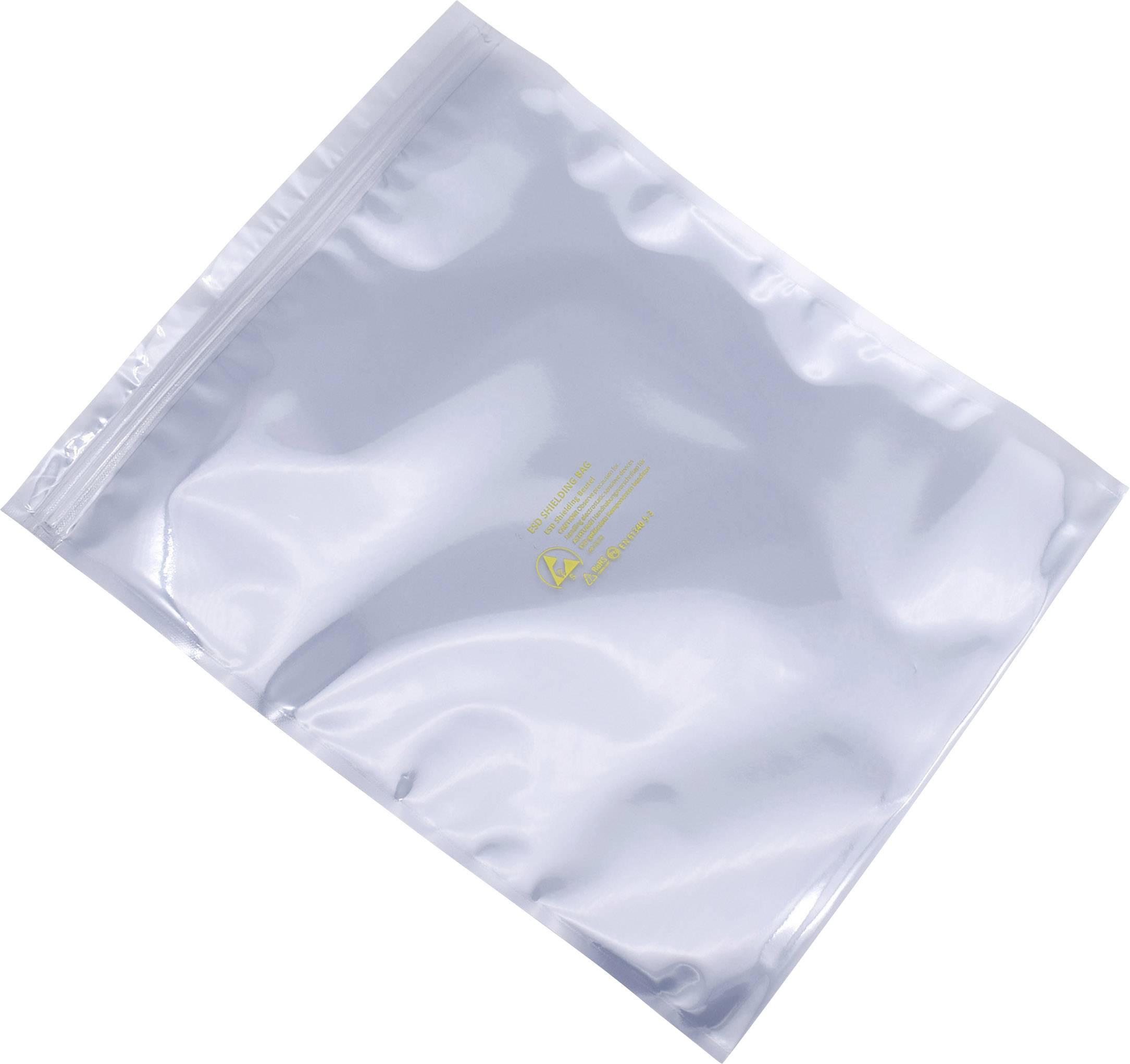 A sealed anti-static silver foil for protecting electronic components.