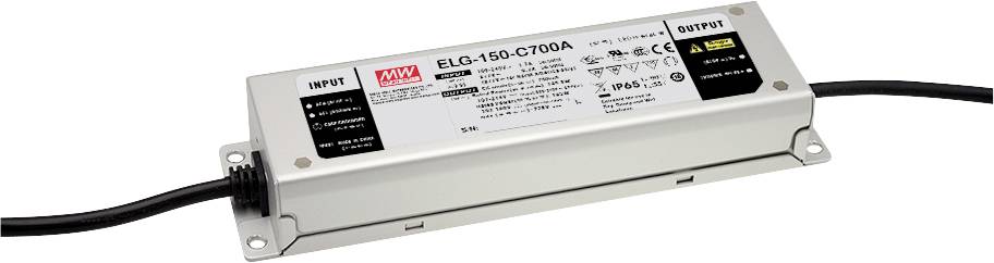 Mean Well LED driver Constant current 150.15 W 1050 mA 72 - 143 V DC Approved for use on furniture, Outdoor, PFC circuit