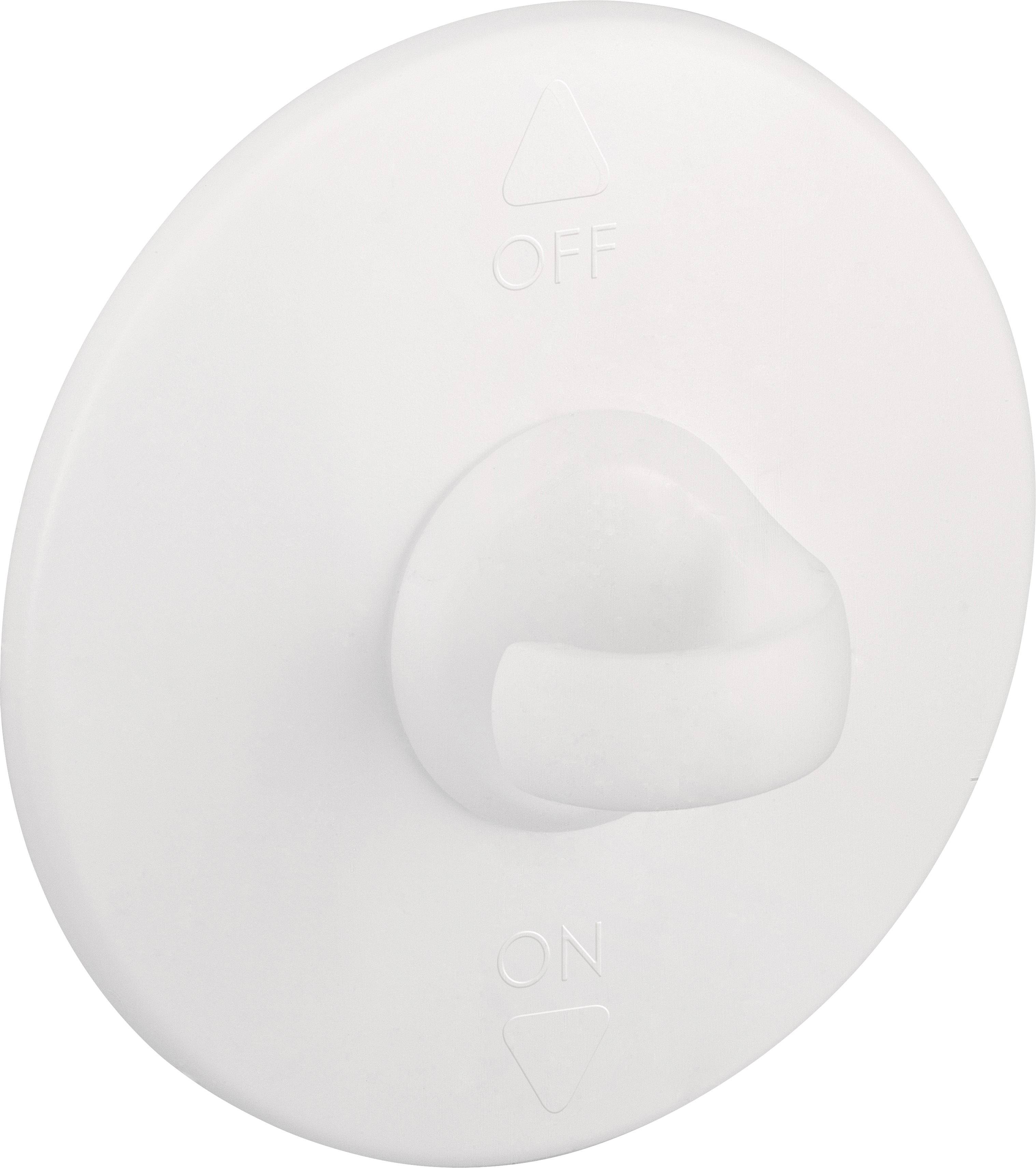 A white rotary switch, with positions marked 'OFF' and 'ON'. The switch is currently set to 'OFF'.