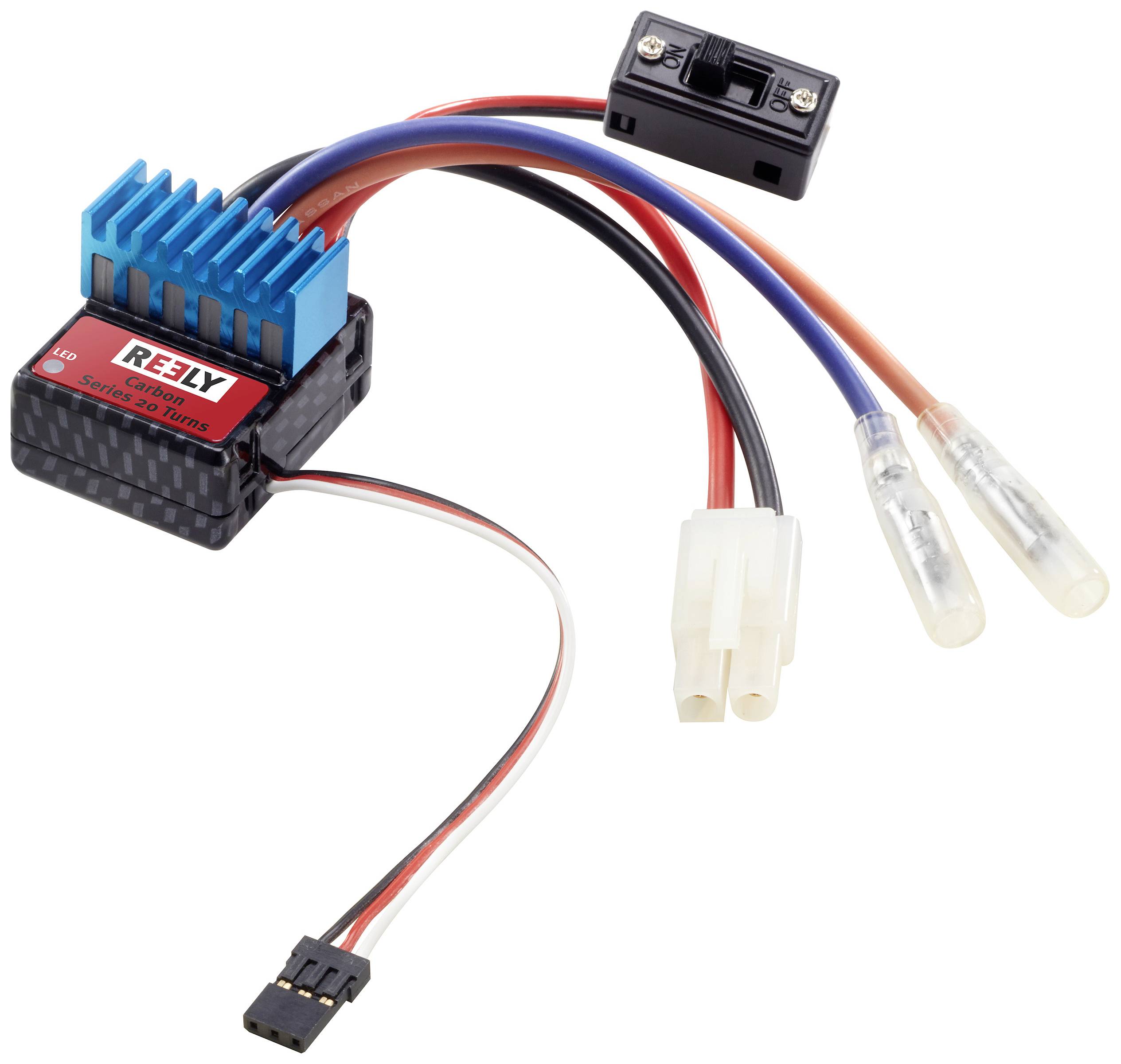 Reely Model car brushed speed control Load (Amp max.): 60 A Motor limit (turns): 20
