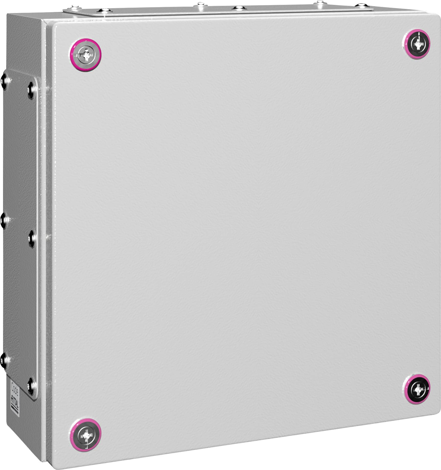 Grey rectangular metal enclosure with visible screws at the corners, no other visible features or markings.