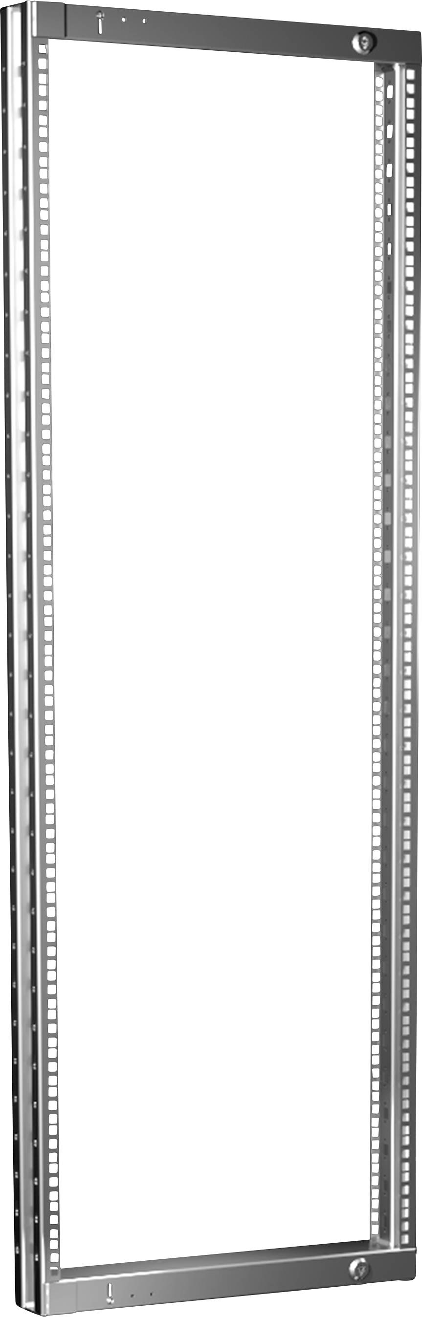 Metal door frame in rectangular form, empty interior space, suitable for installation in a door or window opening.