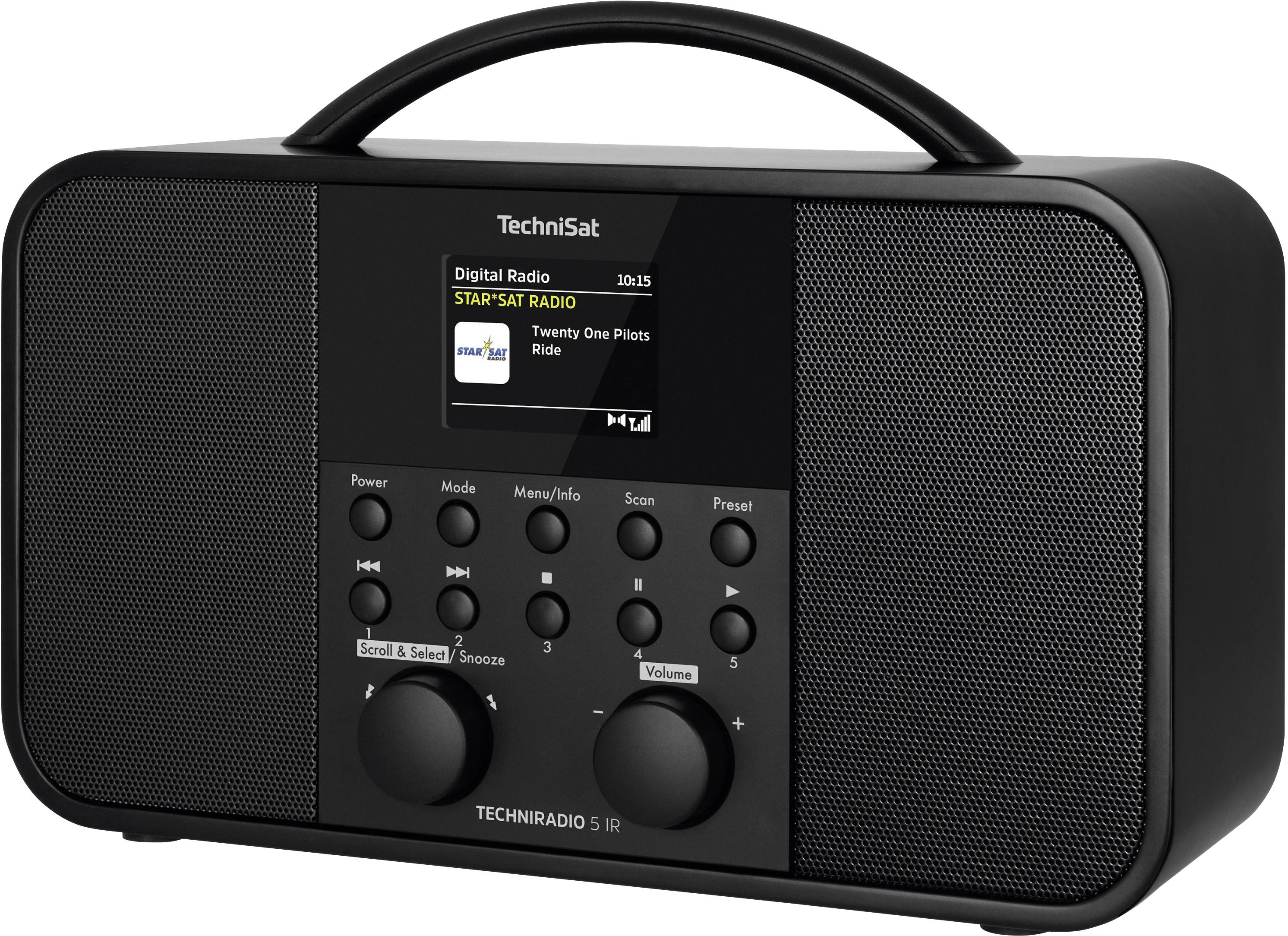 TechniSat TECHNIRADIO 5 IR Internet desk radio Internet, DAB+, FM Wi-Fi Black