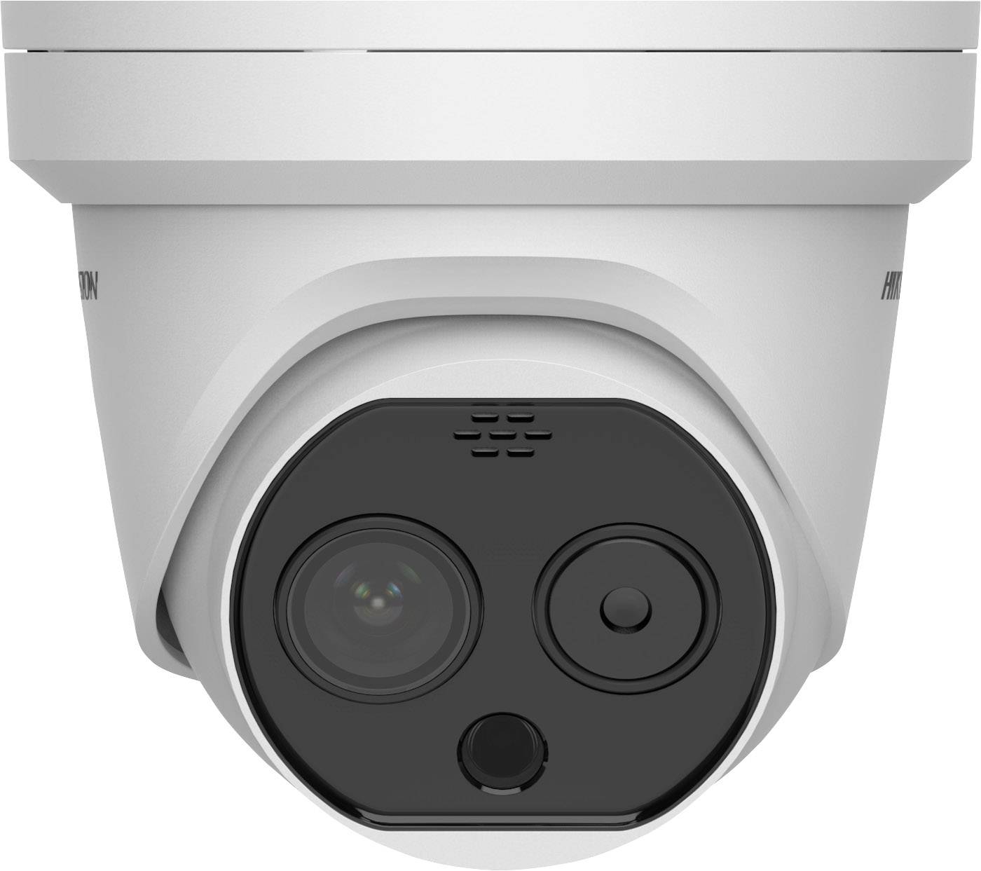 Dual-lens surveillance camera, suitable for security monitoring in indoor or outdoor areas.