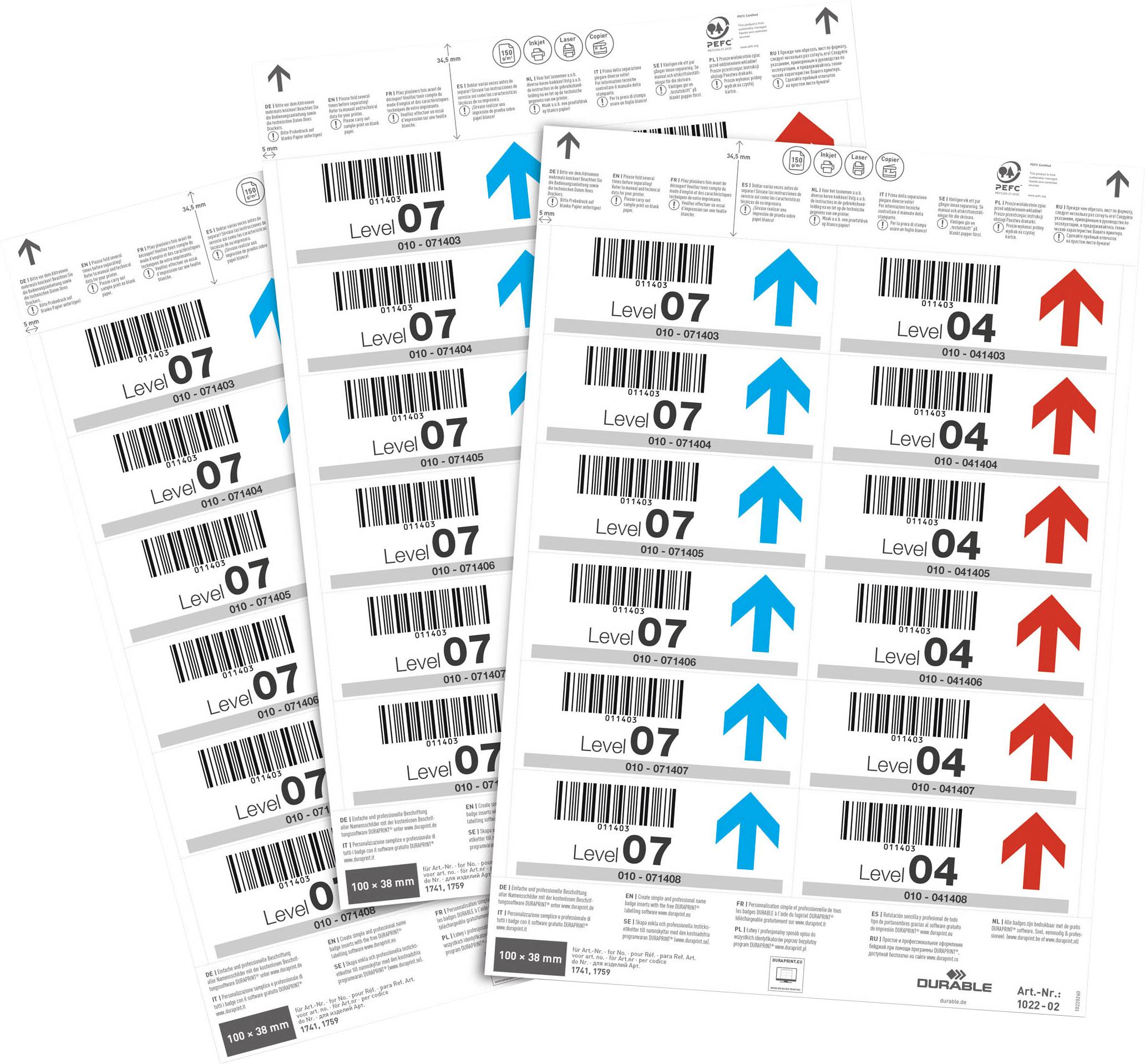 Label refill sheet (W x H) 100 mm x 38 mm 240 pc(s)