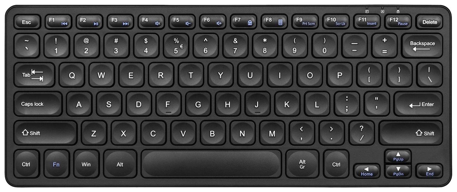 Perixx PERIBOARD-416 DE USB Keyboard German, QWERTZ Black USB hub