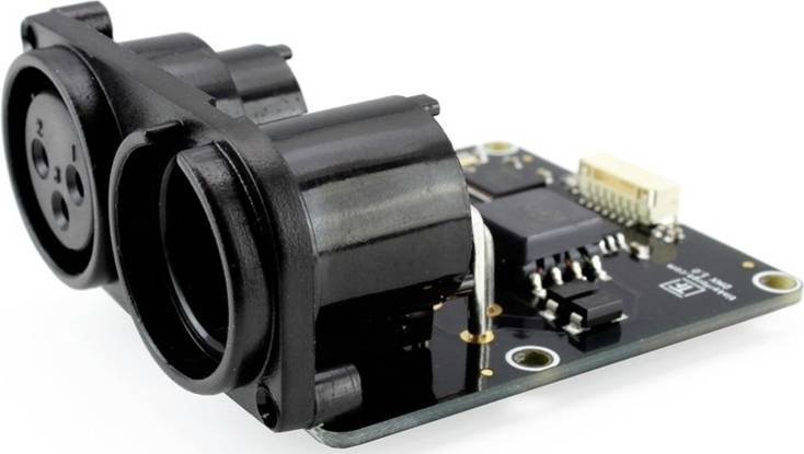 An electronic circuit with multiple connections and components on a circuit board, possibly for music or audio devices.
