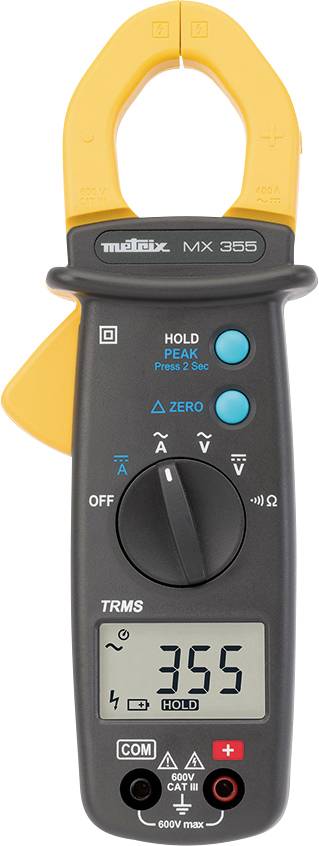 Metrix MX 355 Clamp meter Digital CAT III 600 V Display (counts): 6000