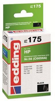 Edding Ink cartridge replaced HP 56, C6656A Compatible Black EDD-175 18-175