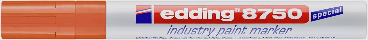 Red Edding 8750 Industrial Marker with a broad tip, suitable for specialist surfaces.