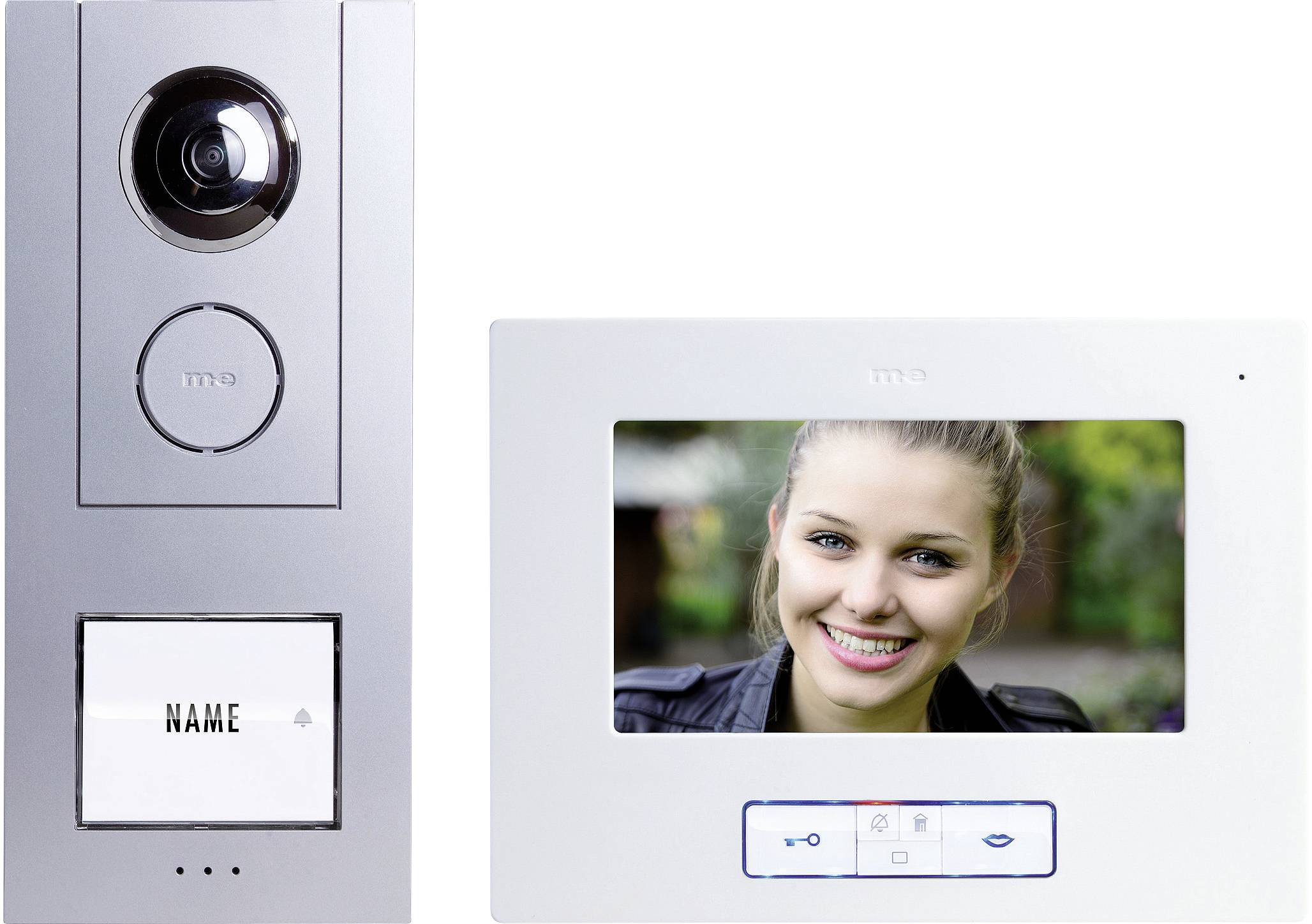 m-e modern-electronics VISTUS VD ALU-6710 S Video door intercom Corded Silver