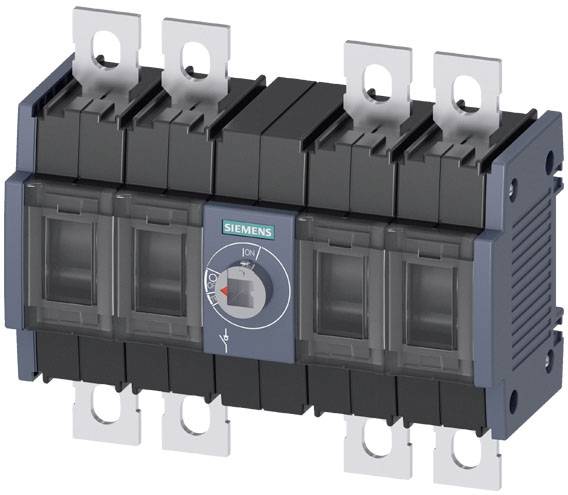 'Siemens Circuit Breaker 3NP1' with four switching positions and front rotary lever, for electrical protection.