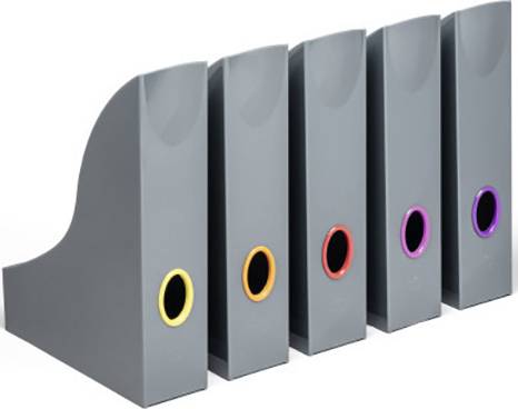 Durable VARICOLOR® 770657 Magazine file A4 Grey, Multicolour 5 pc(s)