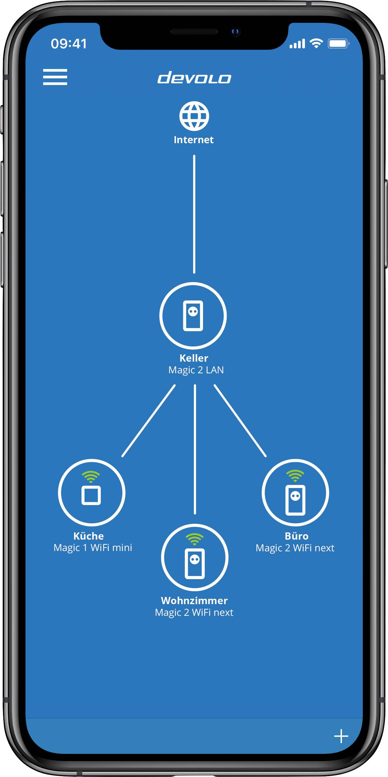 Devolo Magic 2 WiFi next Starter Kit Powerline Wi-Fi starter kit 8614 DE, AT Powerline, Wi-Fi 2400 MBit/s