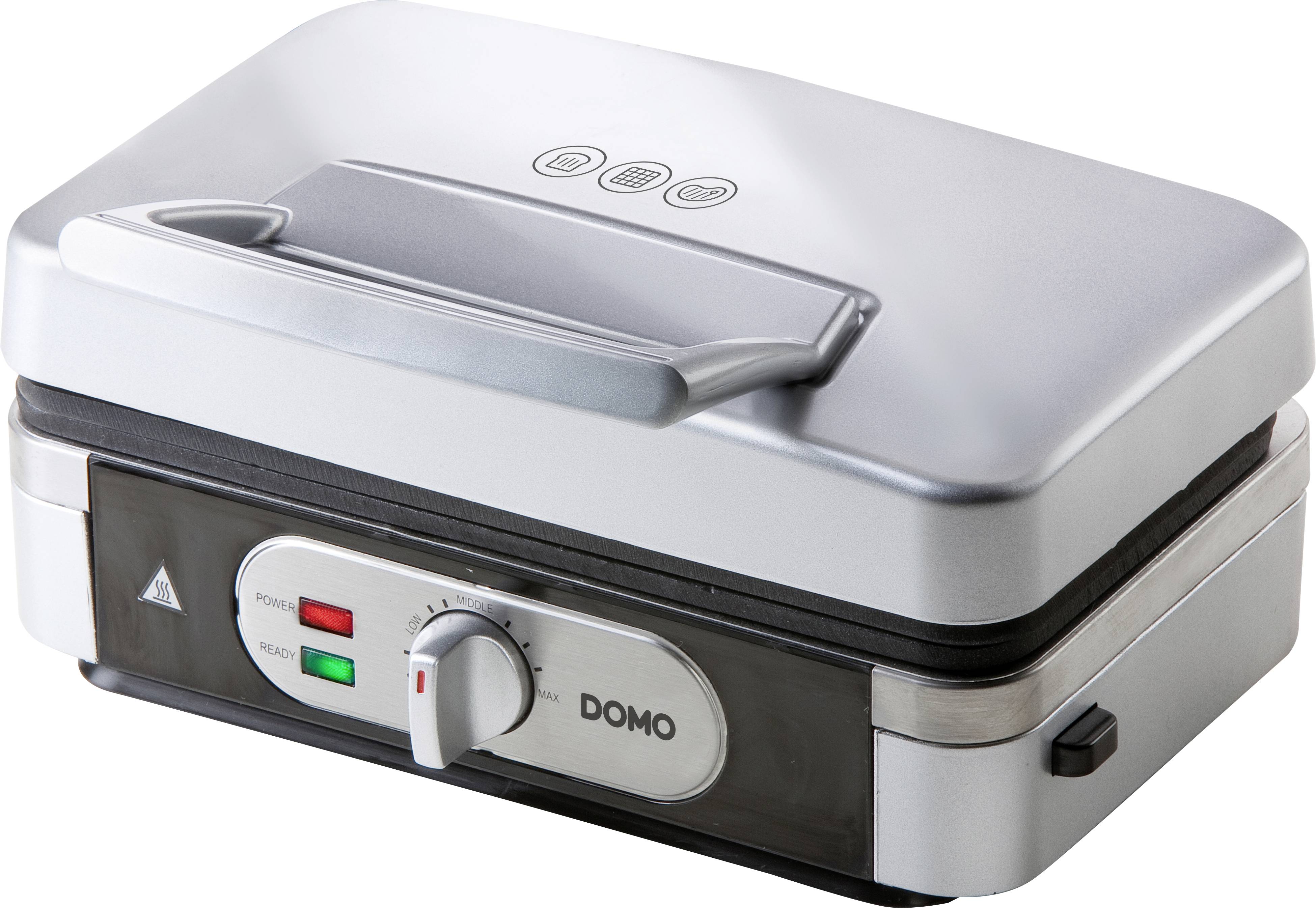 DOMO DO9136C Sandwich toaster Grill function Silver, Black