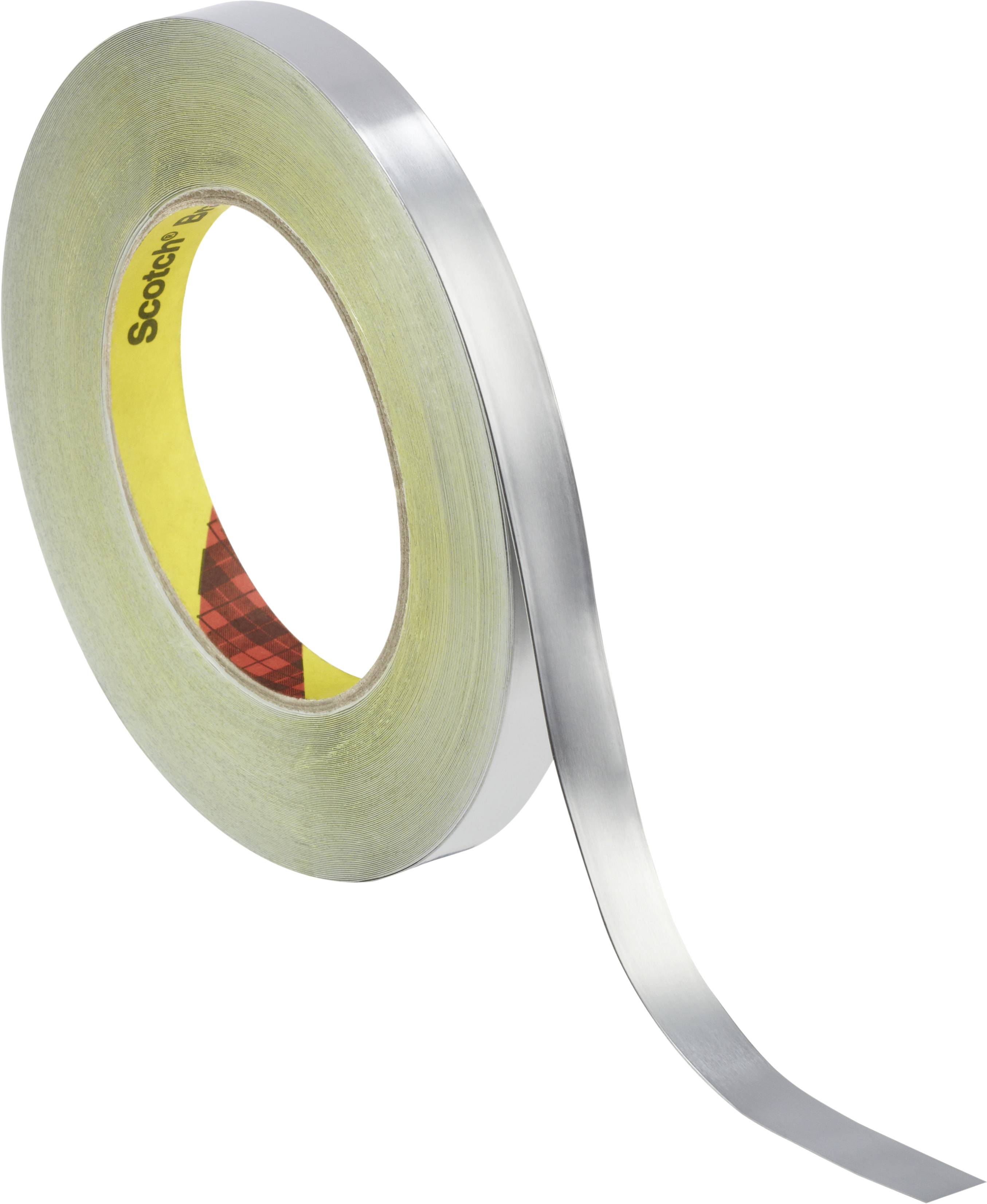 A silver adhesive tape, partially unrolled, on a reel. Suitable for various applications, including insulation and repairs.