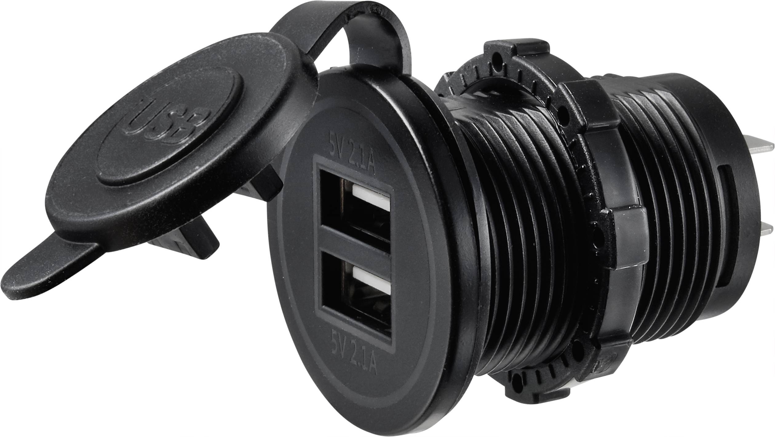 Dual USB Charger with 2 USB A ports Socket, built-in TC-9070412 TRU COMPONENTS Content: 1 pc(s)