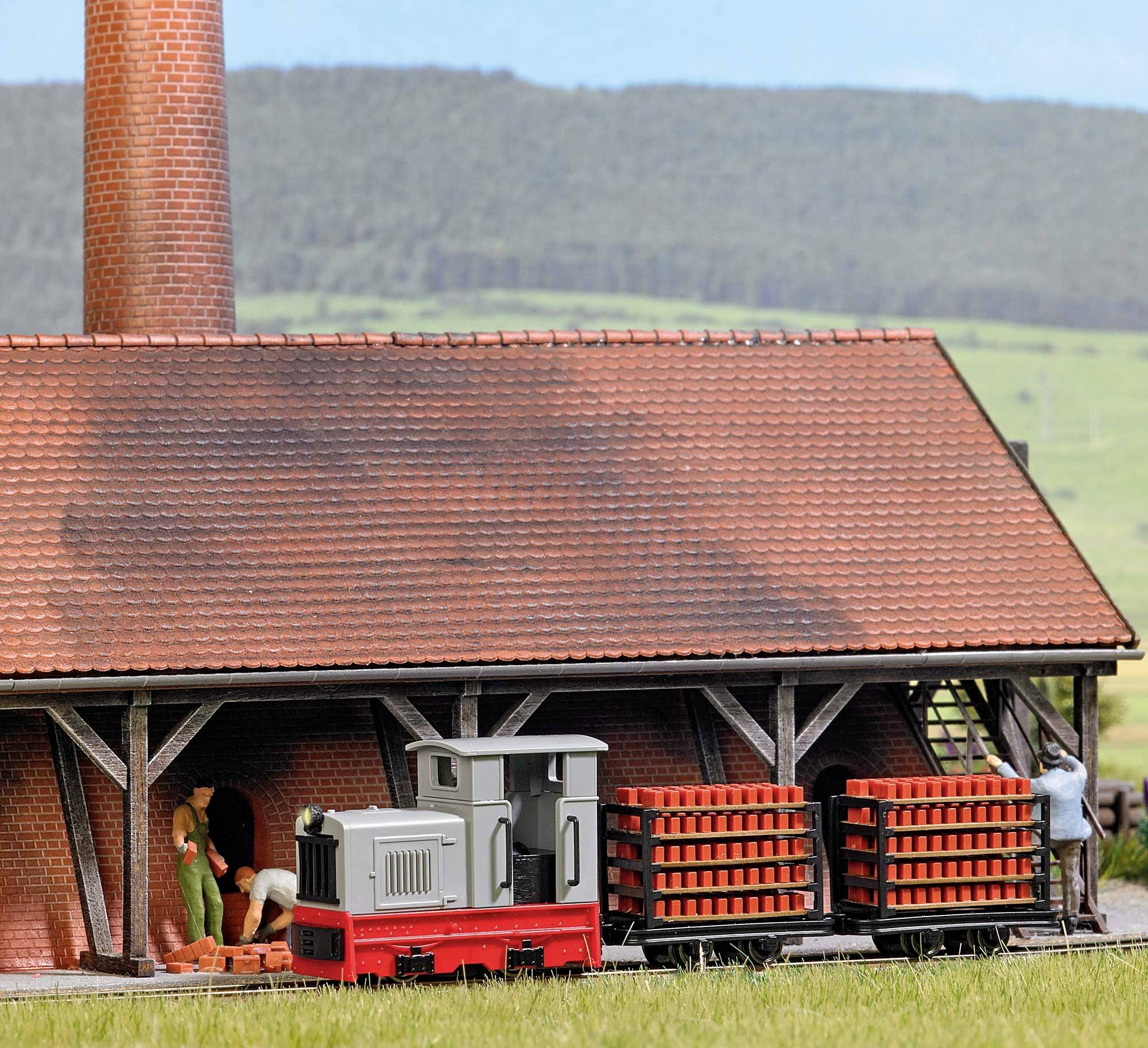 Busch Feldbahn 12014 H0f Field track start set Brick transport