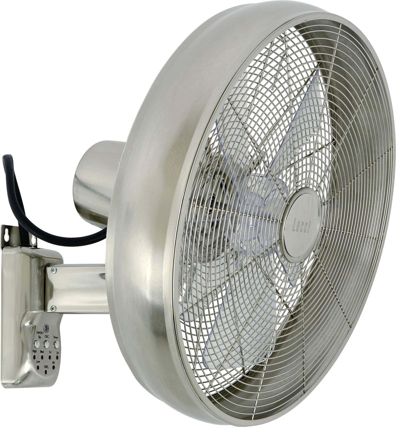 Lucci AIR BC Wall fan 50 W (Ø) 410 mm Chrome Swivelling