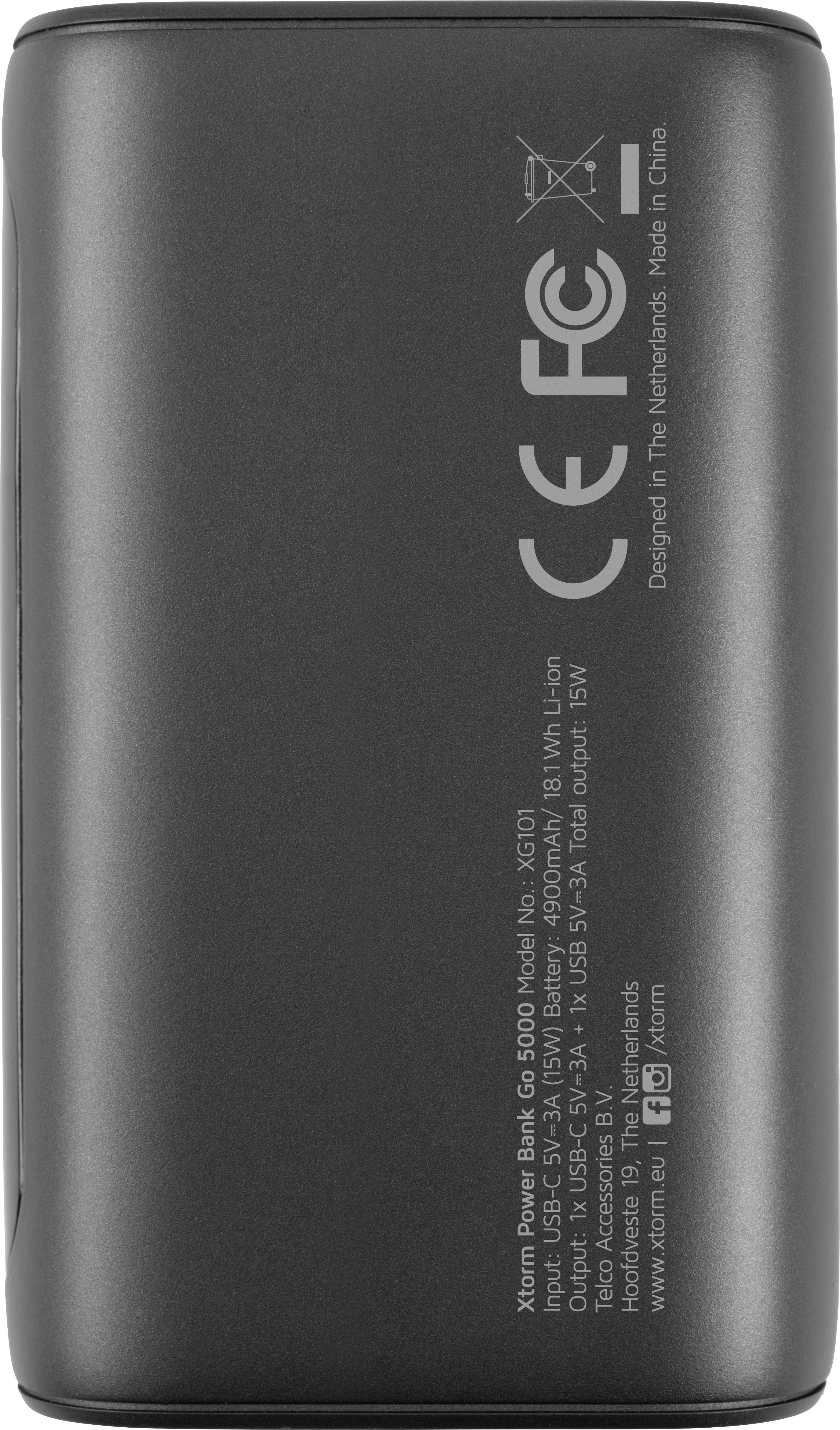 Xtorm by A-Solar Go5000 Power bank 5000 mAh LiPo Space Grey Status display