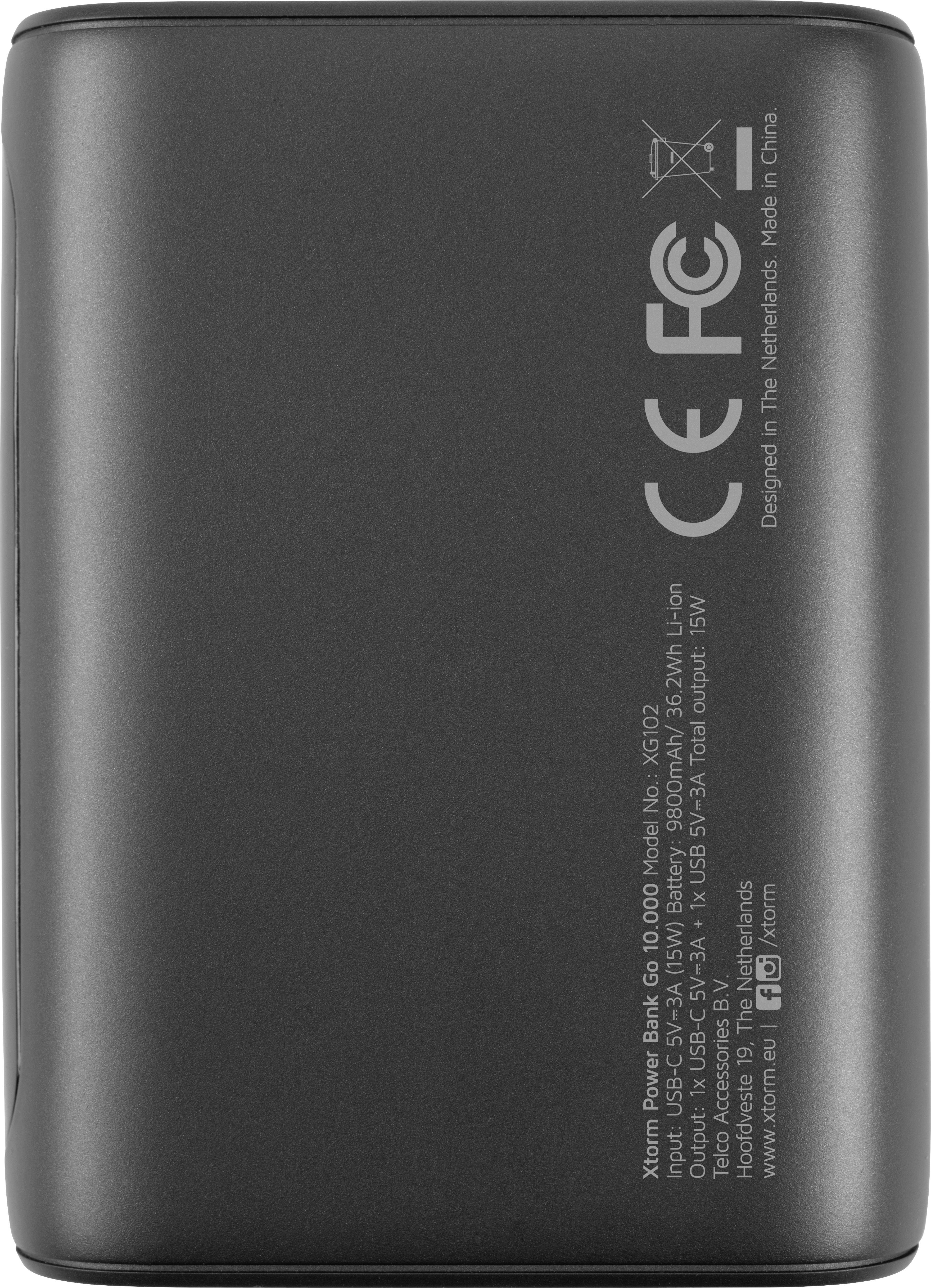 Xtorm by A-Solar Go10000 Power bank 10000 mAh LiPo Space Grey Status display