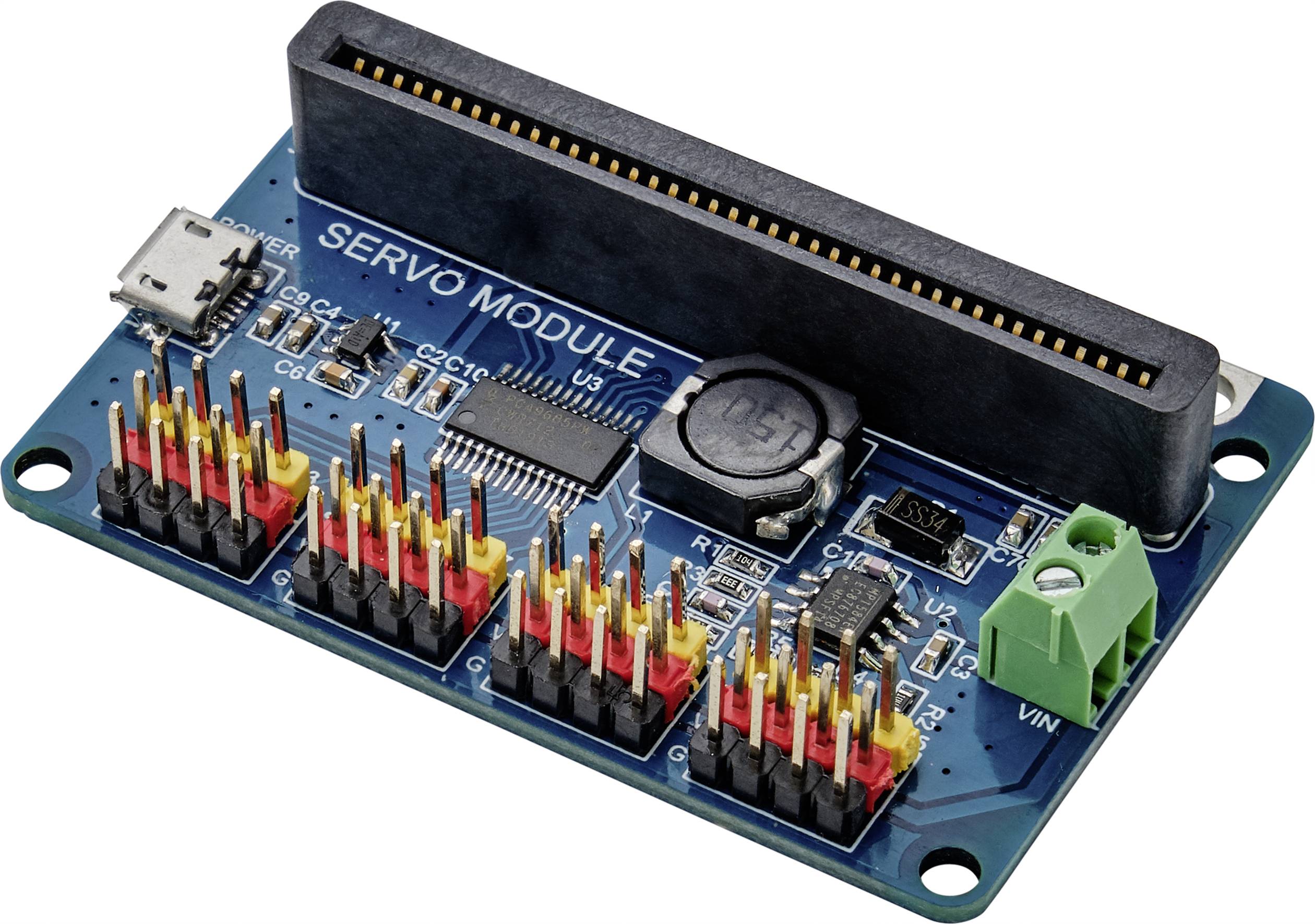 TRU COMPONENTS TC-9072516 1 pc(s) 16-channel servo module PCA9685PW for BBC micro:bit
