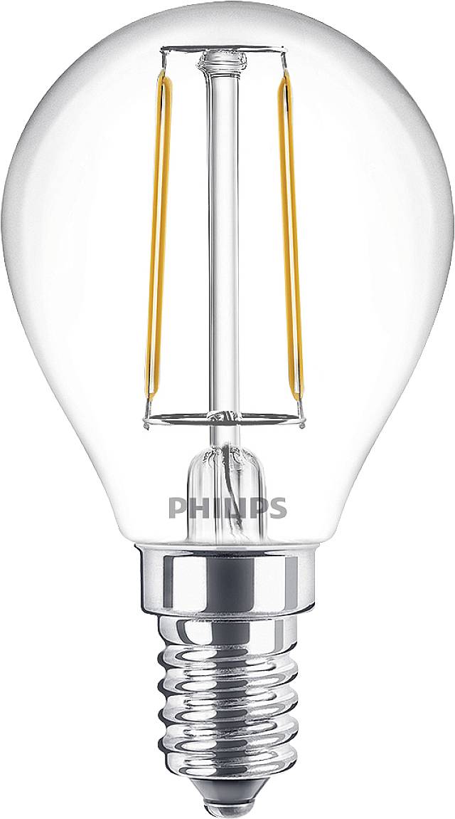 Philips LED 77755500 LED (monochrome) EEC E (A - G) E14 Teardrop shape 2 W = 25 W Warm white (Ø x L) 4.5 cm x 8 cm 1 pc(s)