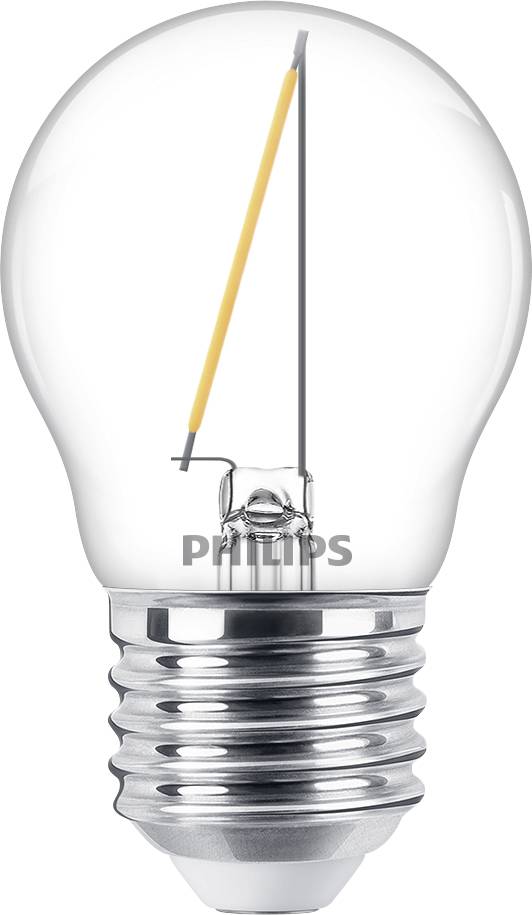 Philips LED 76425800 LED (monochrome) EEC F (A - G) E-27 Teardrop shape 1.4 W = 15 W Warm white (Ø x L) 4.5 cm x 7.8 cm 1 pc(s)