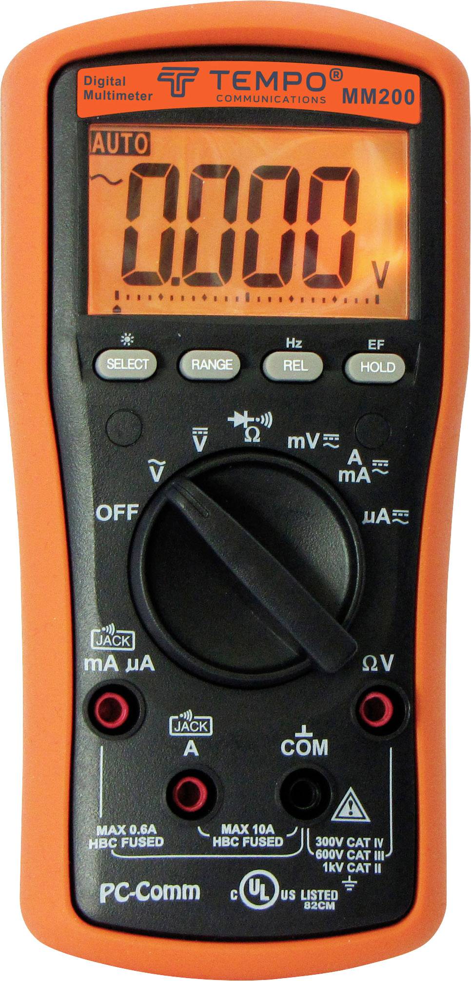Tempo Communications MM200 Handheld multimeter Digital CAT IV 300 V Display (counts): 6000