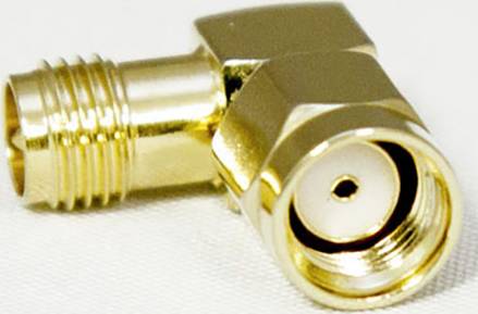 Acceltex Solutions ATS-RPSMAJ-RPSMAP-RA Adapter 1 x RP-SMA socket 1 x RP-SMA plug angled on one side