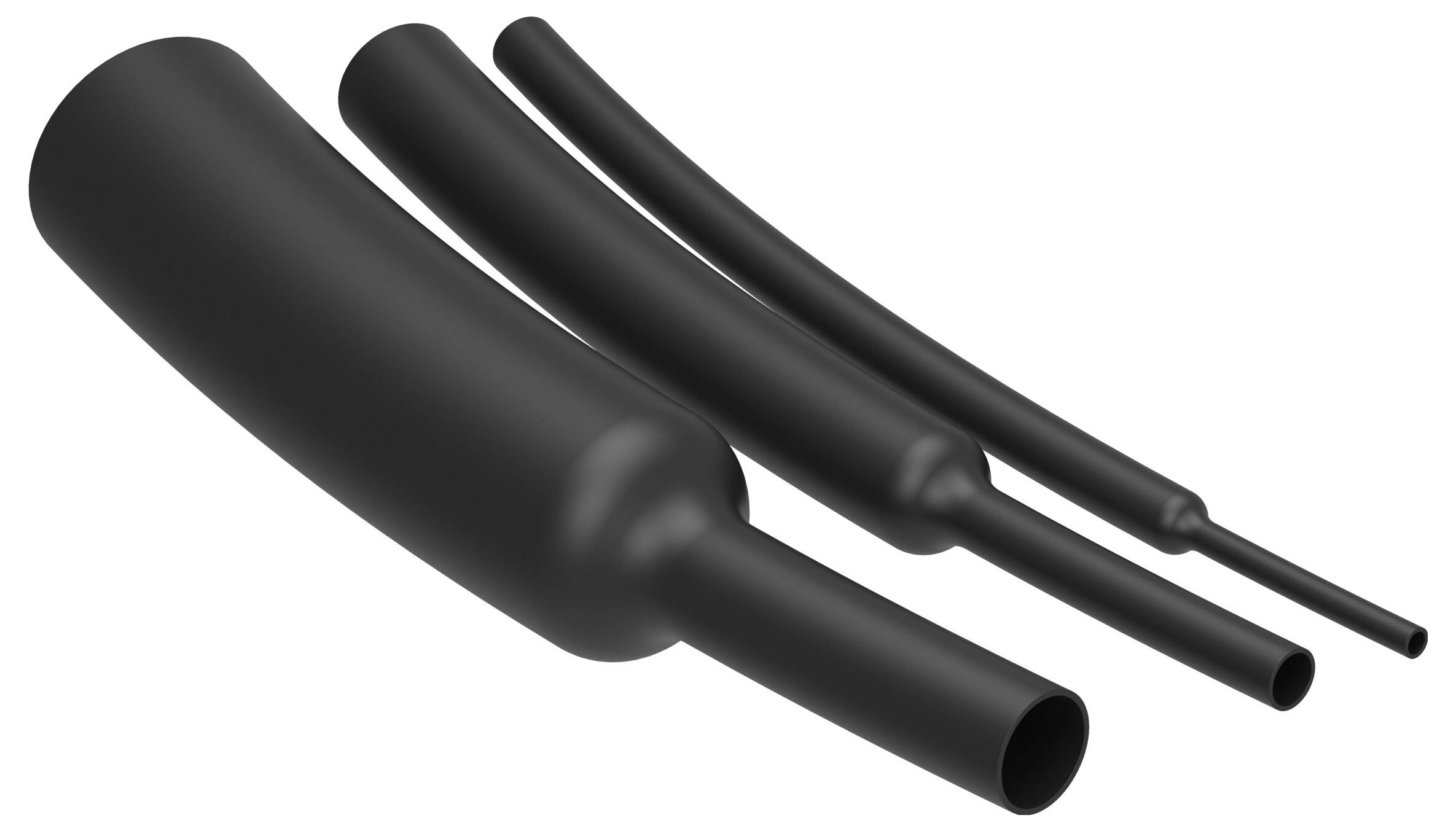 TE Connectivity 5069884015 Heatshrink Black 25.4 mm 12.7 mm Shrinkage:2:1 60 m