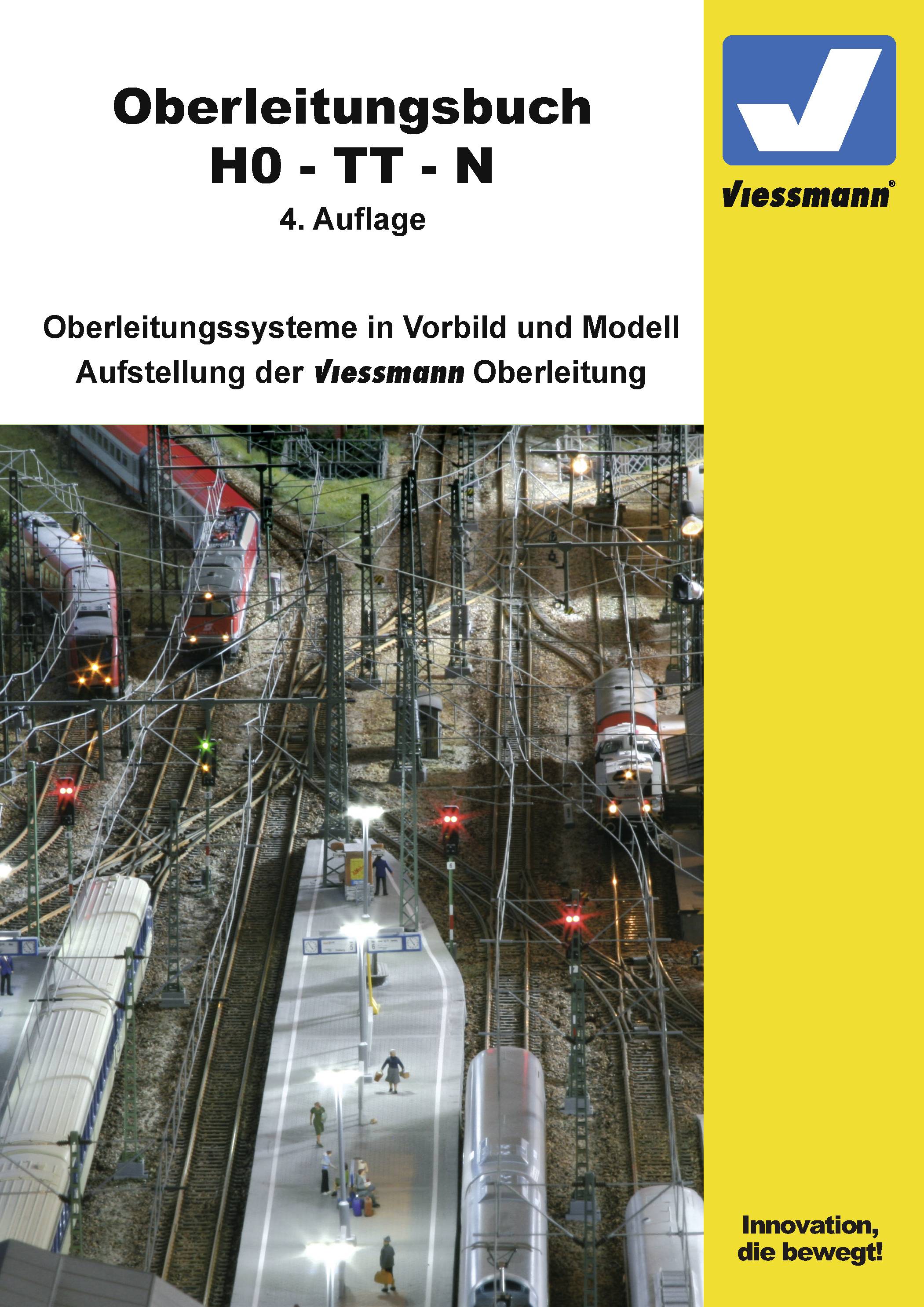 Title: 'Overhead Line Manual H0 - TT - N'. Description: Model Railway Layout with Trains and Overhead Line Systems. Brand: Viessmann.