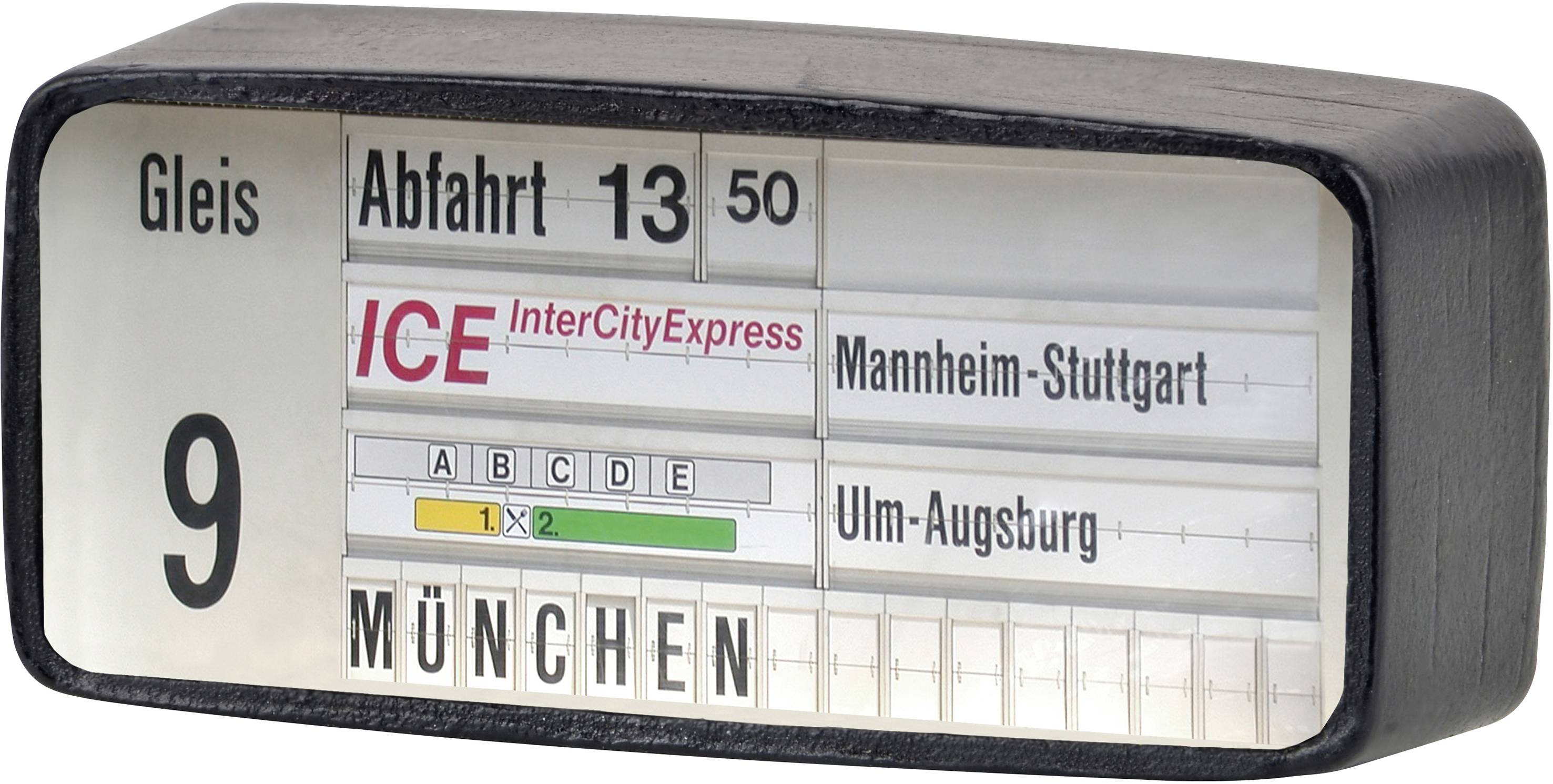 Platform Display: 'Platform 9', Departure at 13:50, High-Speed Train to 'Munich' via Mannheim-Stuttgart and Ulm-Augsburg.