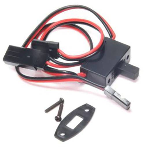 Modelcraft Standard On/Off switch harness [1x Futaba plug - 1x Futaba socket] 0.14 mm² incl. charger jack