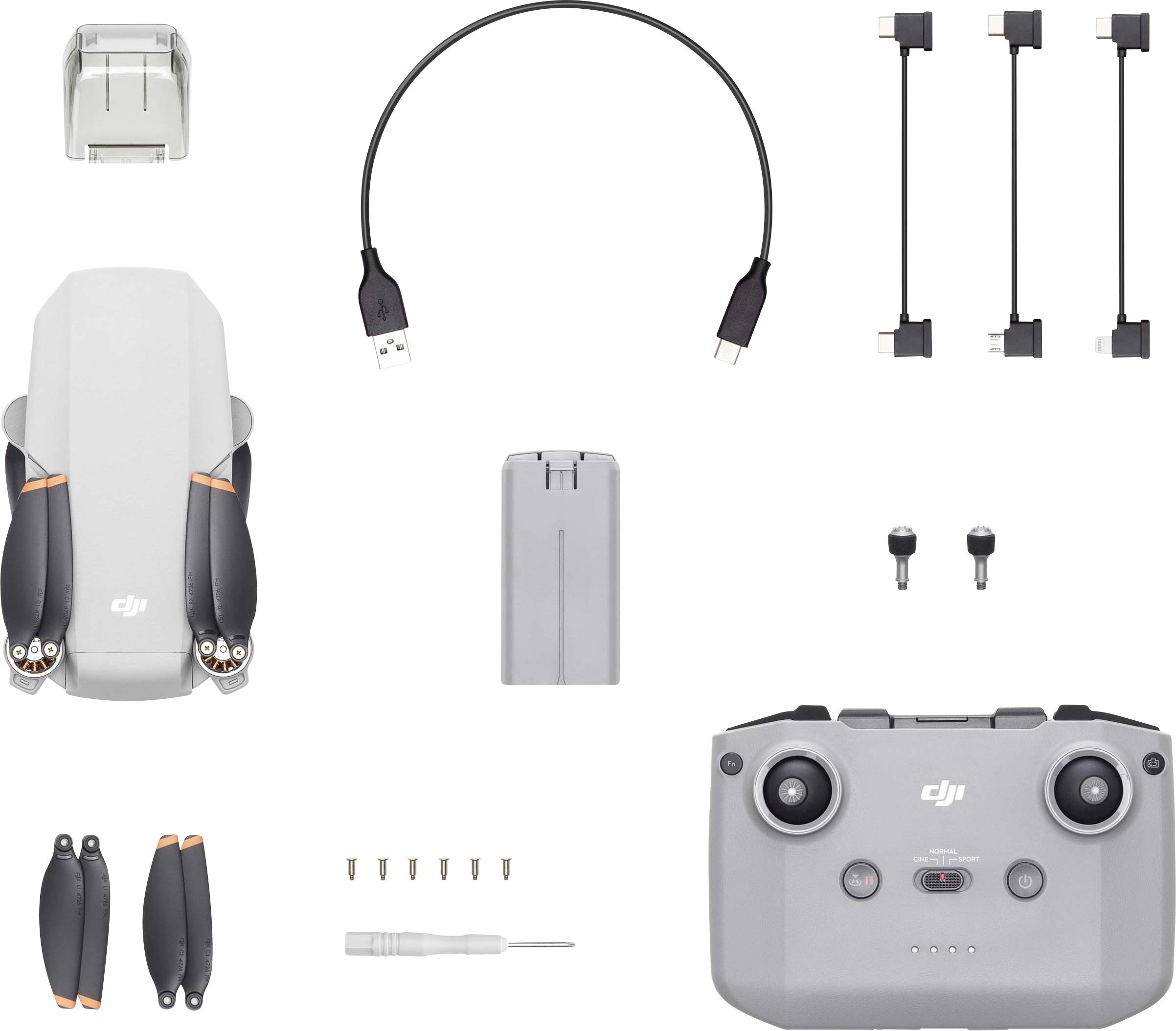 DJI Mini 2 Quadcopter RtF GPS function, Camera drone White