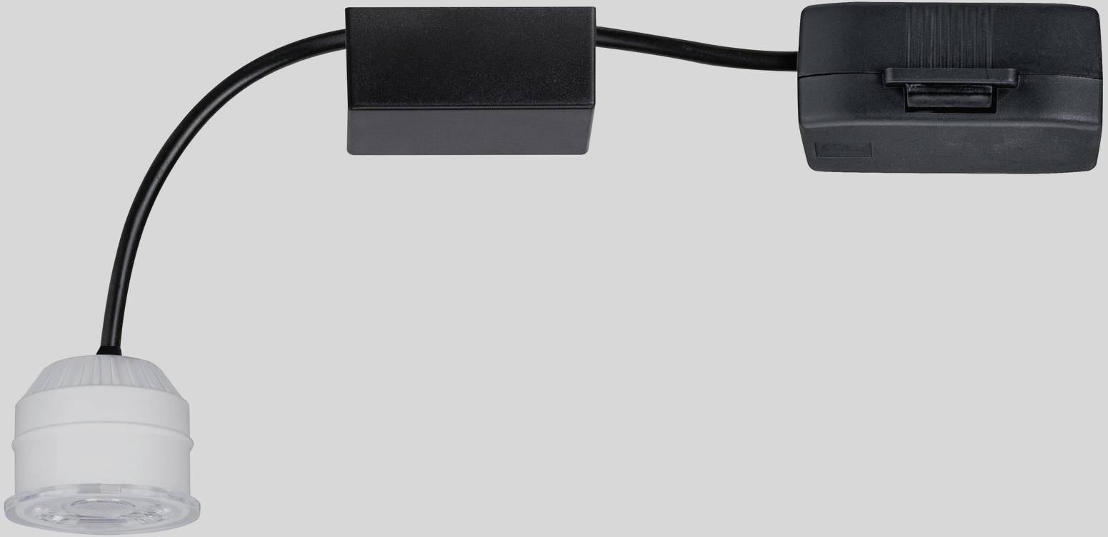 Black movement sensor with white lamp socket and cable, suitable for wall installation to detect movement.