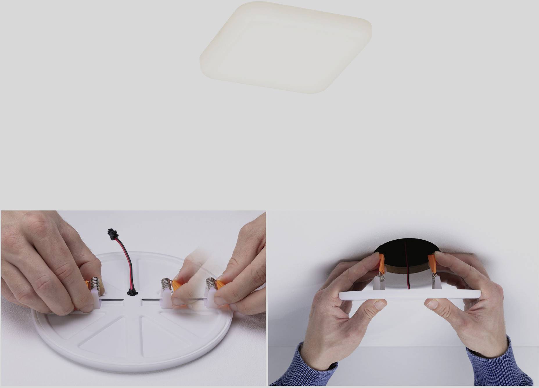 Paulmann 92393 EB Panel Veluna VariFit LED recessed light 4.50 W Satin