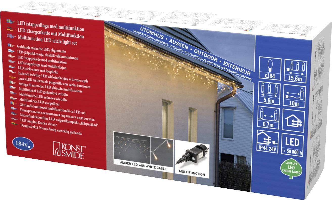 Konstsmide 2778-802 Grid lighting Outside EEC: E (A - G) mains-powered No. of bulbs 184 LED (monochrome) Amber Illuminated