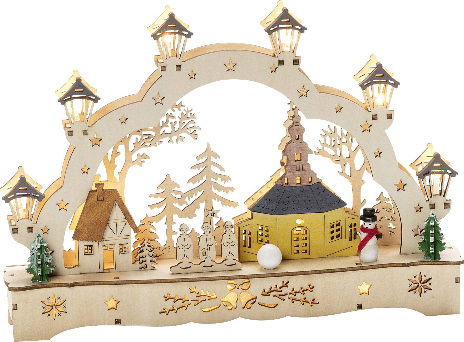 Konstsmide 3239-100 Church, Snowman Warm white LED (monochrome) Ecru