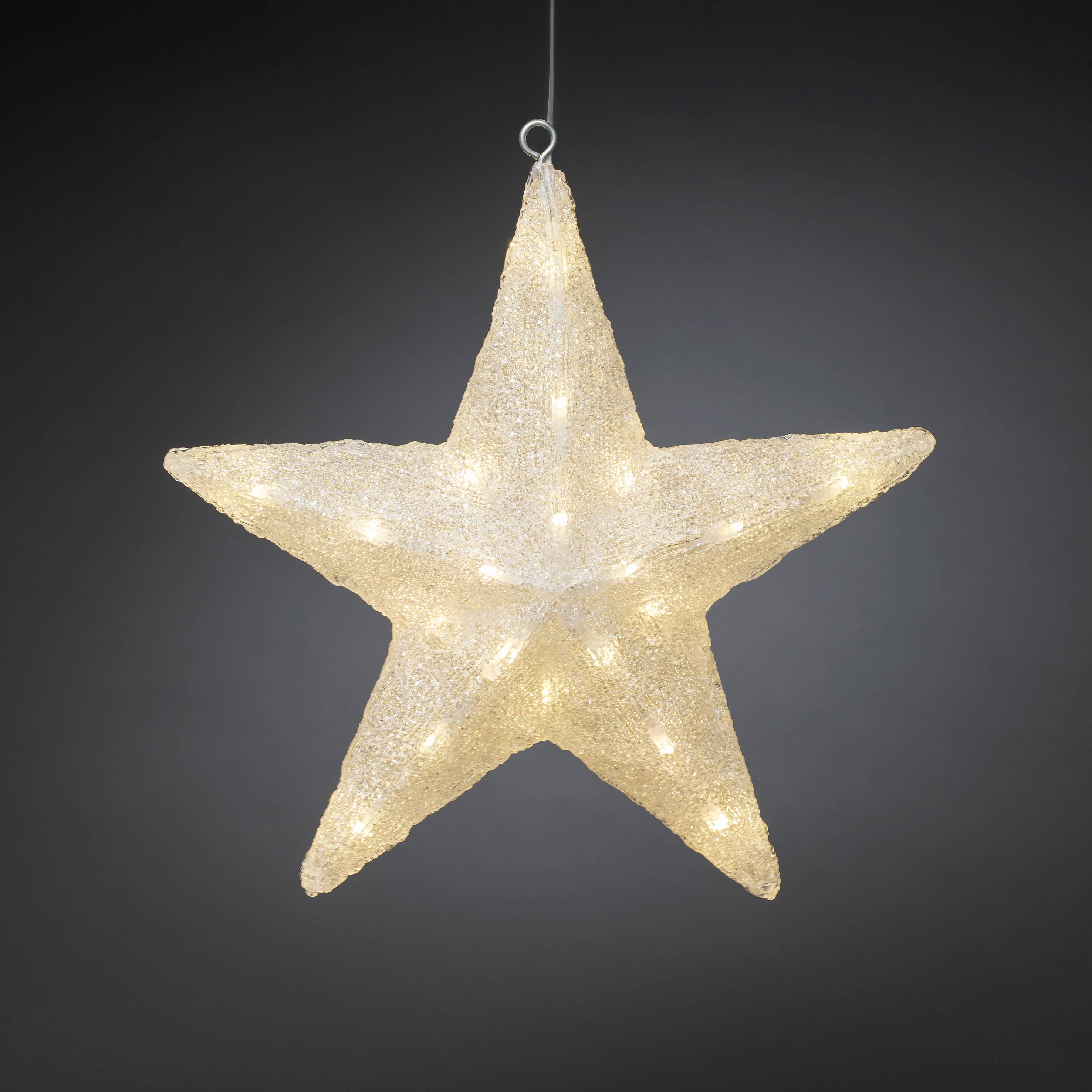 Konstsmide 4483-103 Acrylic figurine EEC: F (A - G) Star Warm white LED (monochrome) Clear