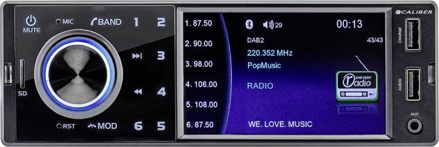 Caliber RMD402DAB-BT Car stereo DAB+ tuner, Bluetooth handsfree set