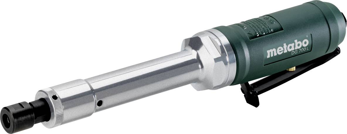 Metabo drill spindle attachment with extended metal shaft and black tip on a white background.