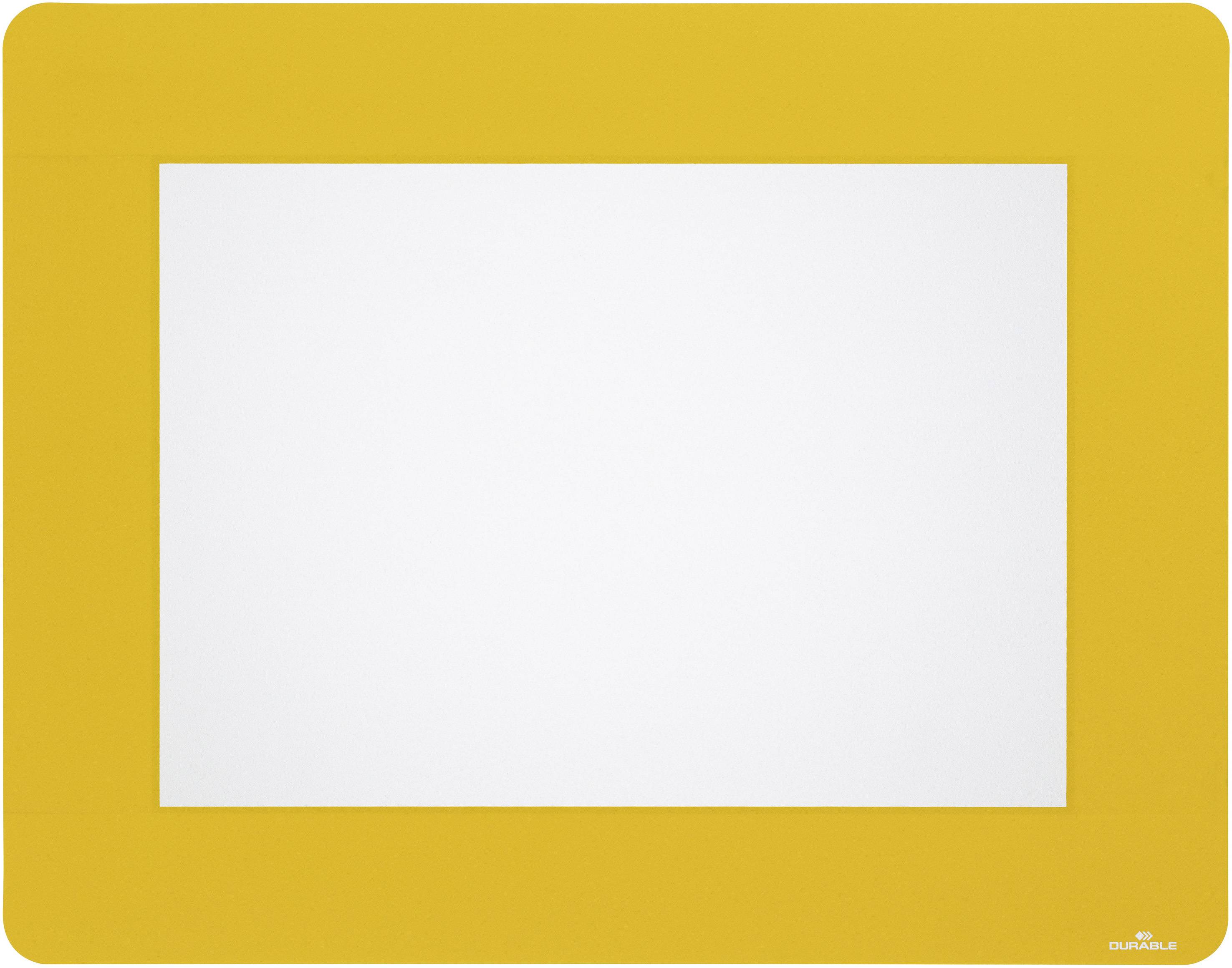 A yellow picture frame with an empty white space in the centre.