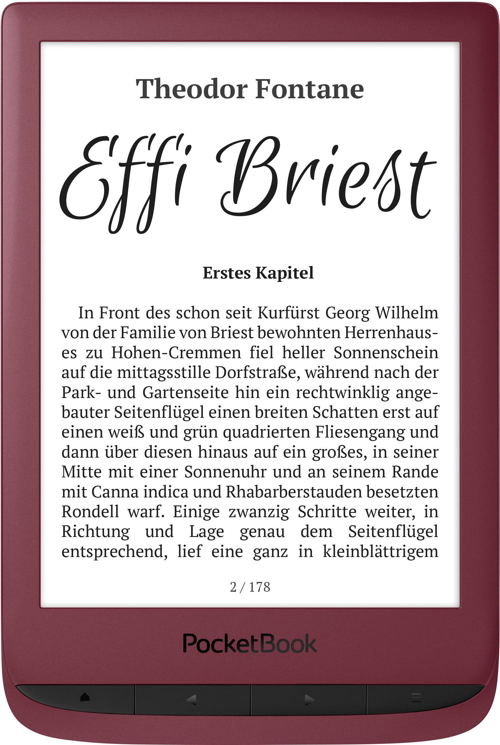 PocketBook Touch Lux 5 RubyRed eBook reader 15.2 cm (6 inch) Ruby, Red