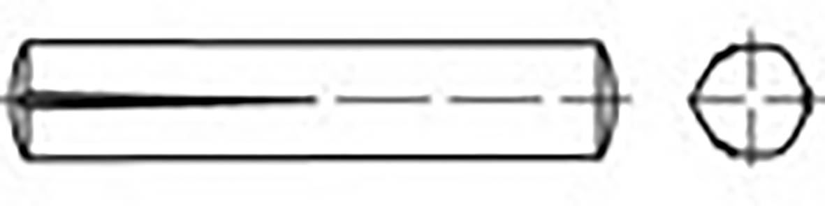 TOOLCRAFT TO-6865860 Slotted pin Stainless steel A1 100 pc(s)