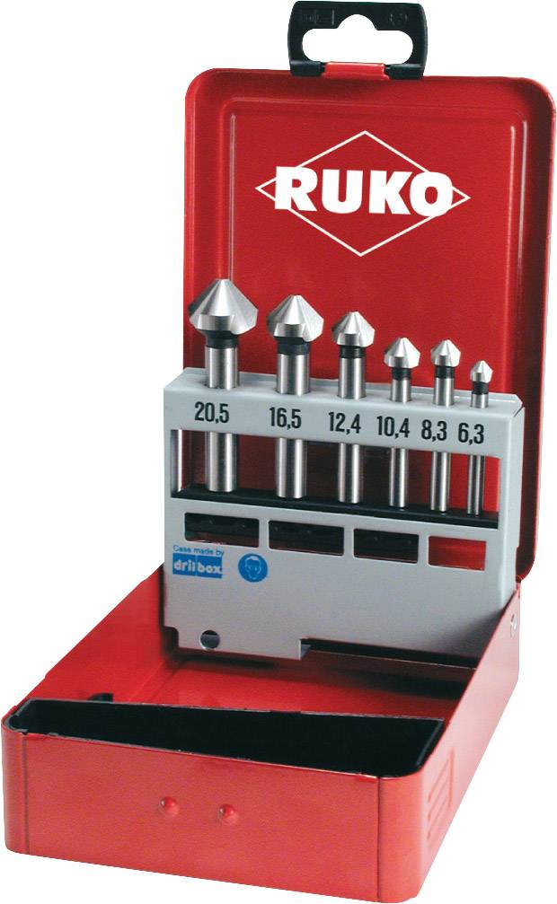 RUKO 102152 Countersink set 6-piece 6.3 mm, 8.3 mm, 10.4 mm, 12.4 mm, 16.5 mm, 20.5 mm HSS 1 Set